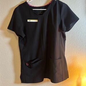 Black heartsol scrub set